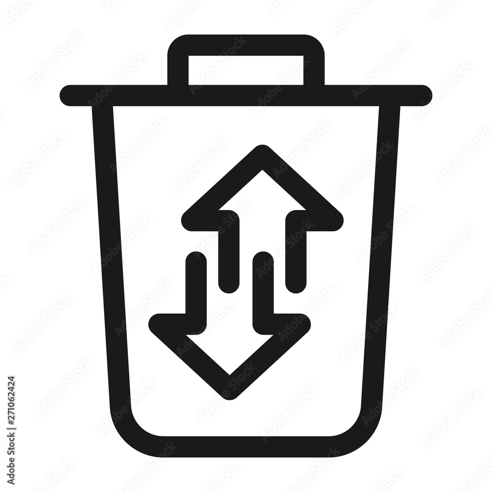 garbage, trash bin - minimal line web icon. simple vector illustration. concept for infographic, website or app. garbage, trash bin - minimal line web icon. simple vector illustration. concept for infographic, website or app.