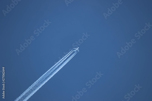 Plane flying in clear sky