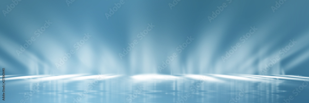 perspective floor backdrop blue room studio with light blue gradient ...
