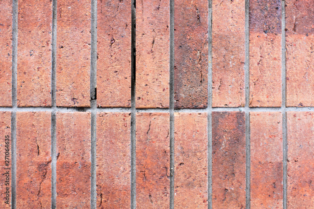 Old brick wall, old texture of red stone blocks closeup Old brick wall, old texture of red stone blocks closeup