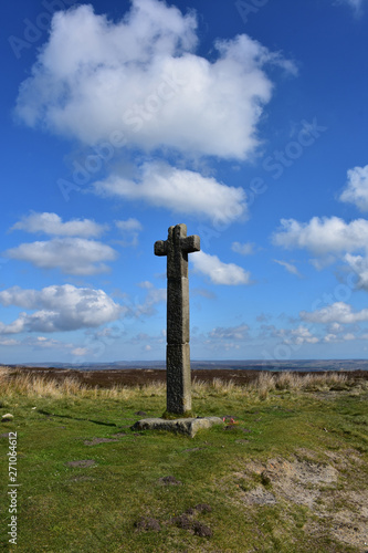 Fantastic Towering Dartmoor Cross in the Danby High Moor photo