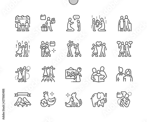 Global Day of Parents Well-crafted Pixel Perfect Vector Thin Line Icons 30 2x Grid for Web Graphics and Apps. Simple Minimal Pictogram