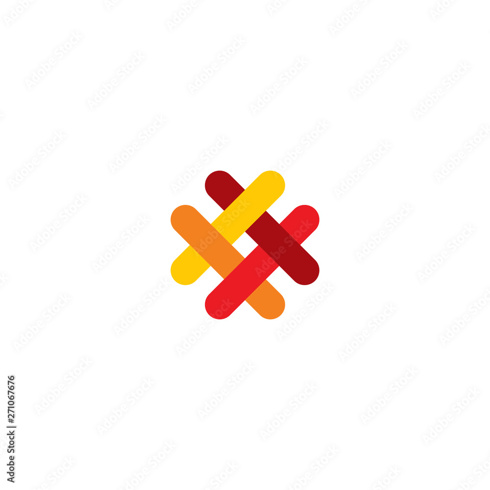 Obraz premium Hash tag icon logo design vector template