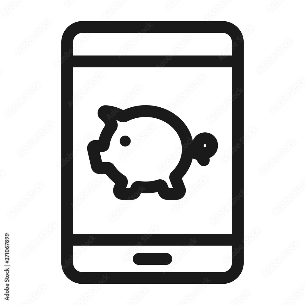 online piggy bank - minimal line web icon. simple vector illustration. concept for infographic, website or app. online piggy bank - minimal line web icon. simple vector illustration. concept for infographic, website or app.