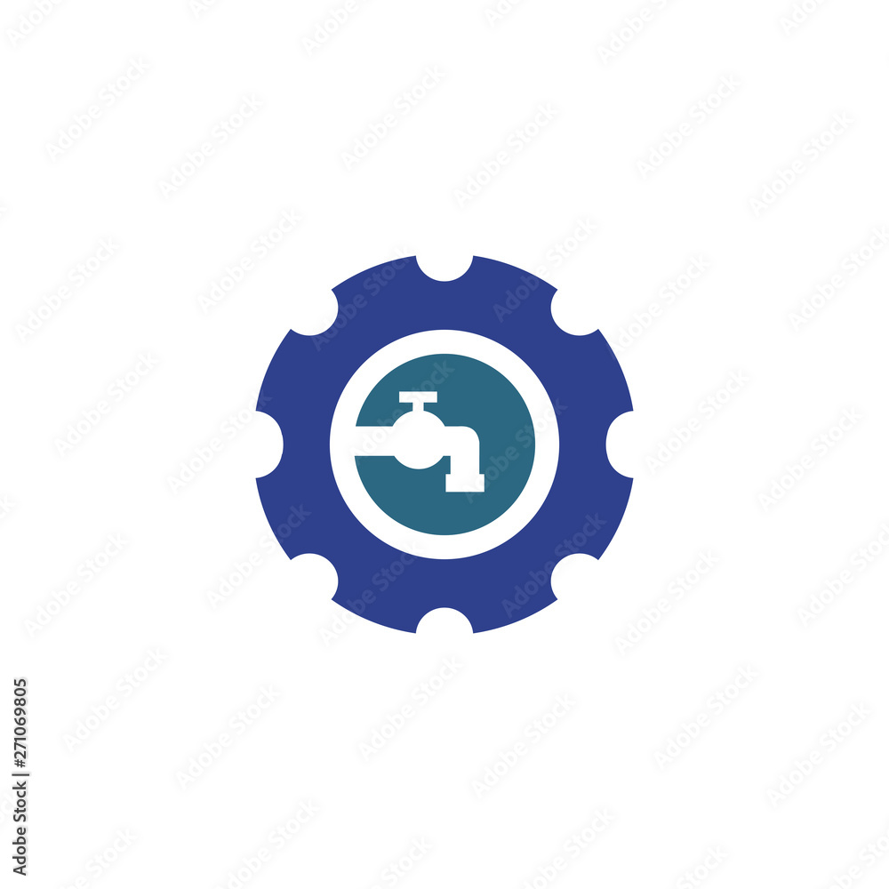 Obraz premium Plumber logo design vector template