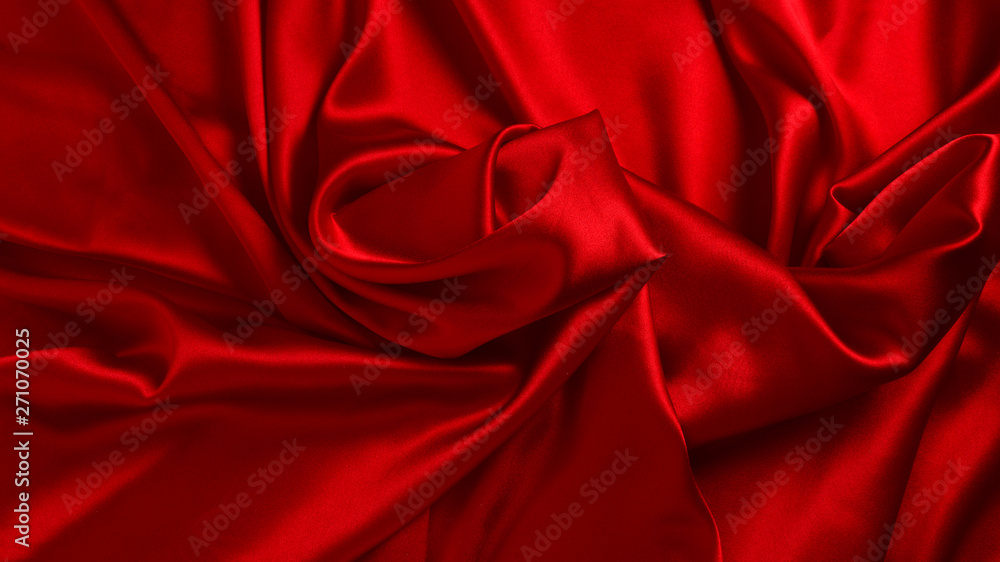 Red silk or satin luxury fabric texture can use as abstract background. Top view. Red silk or satin luxury fabric texture can use as abstract background. Top view.