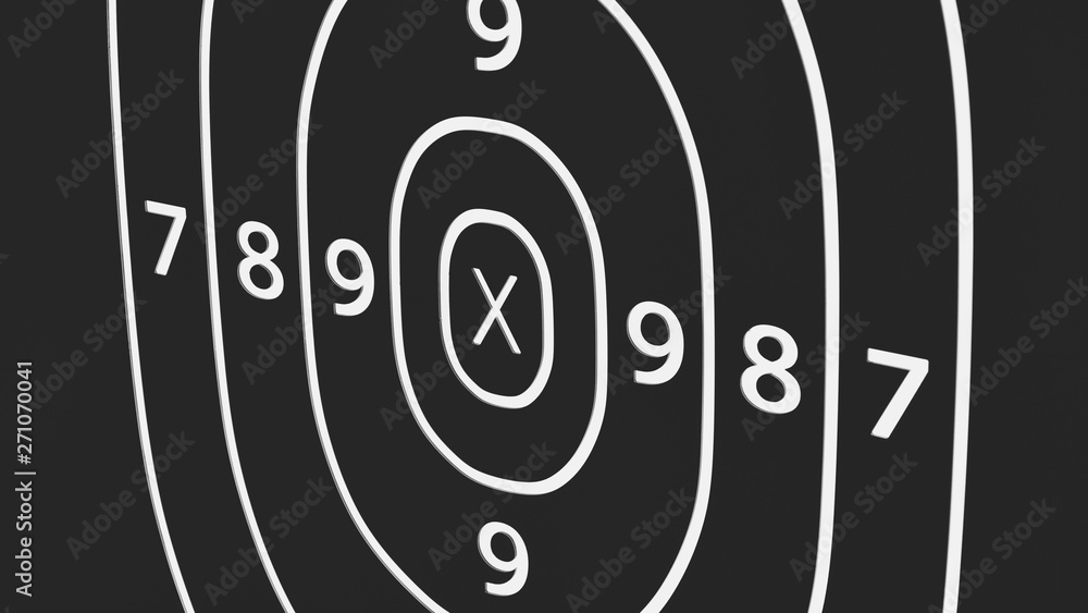 Target close up for training a shot at a human