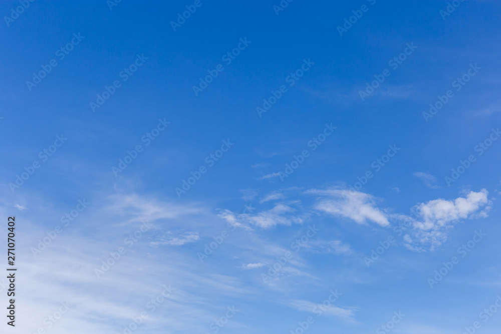 Beautiful clear blue sky with white cloud in the morning for fresh background concept Beautiful clear blue sky with white cloud in the morning for fresh background concept
