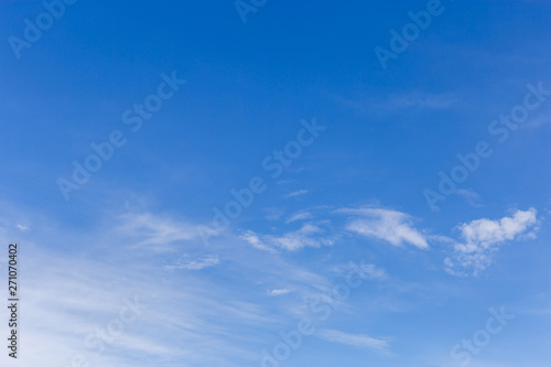 Fototapeta Naklejka Na Ścianę i Meble -  Beautiful clear blue sky with white cloud in the morning for fresh background concept