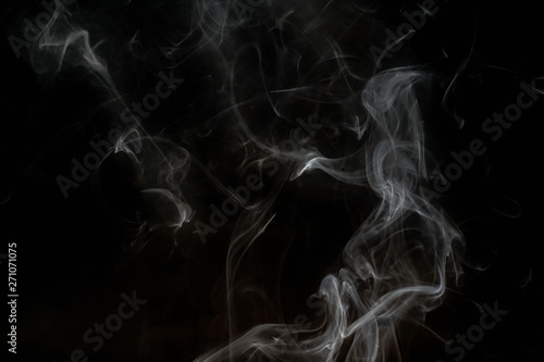 puffy smoke isolated dark background