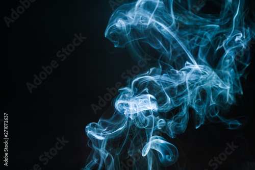 puffy smoke isolated dark background