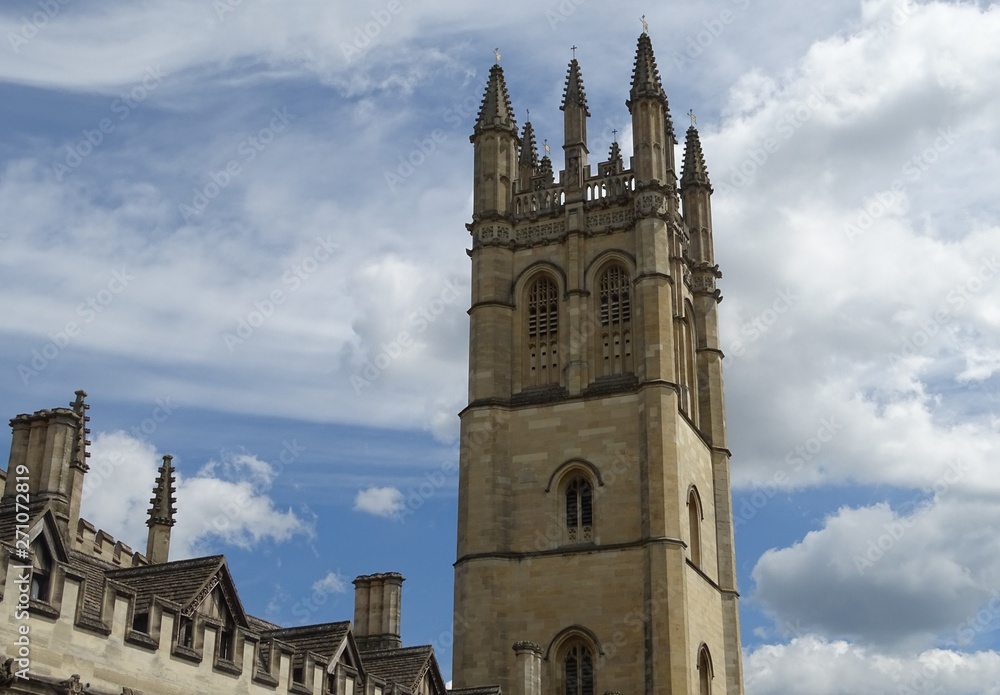 Magdalen Bell Tower - Oxford, Oxfordshire, England, UK