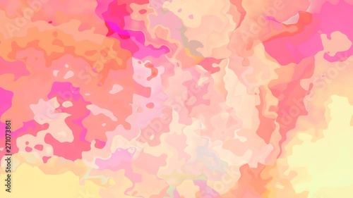 abstract animated twinkling stained background seamless loop video - watercolor splotch effect - baby pastel color pink orange yellow