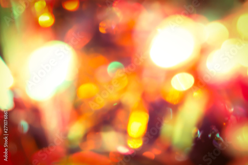 white bokeh blur background / Circle light on yellow background / Light gold sparkle background