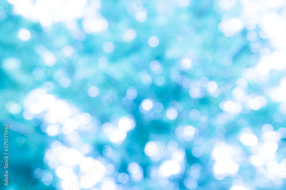 blue blur abstract background. bokeh christmas blurred beautiful shiny Christmas lights.