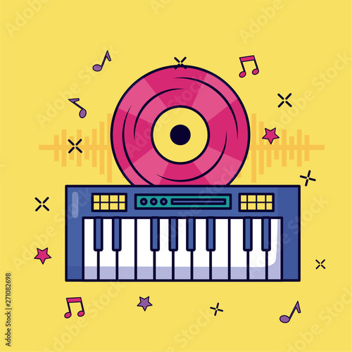 synthesizer music colorful background