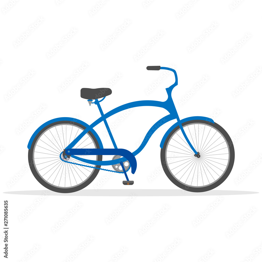 Bike isolated on white background. Vector illustration.