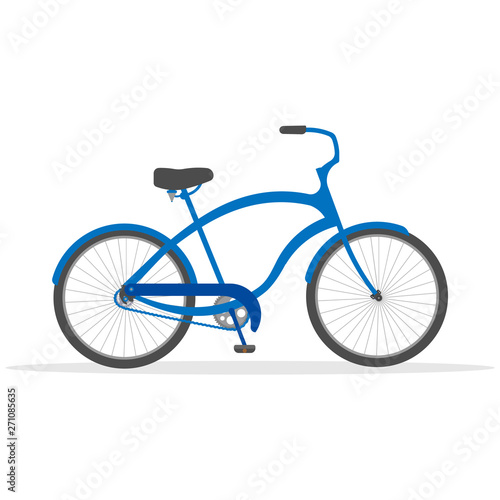 Bike isolated on white background. Vector illustration.