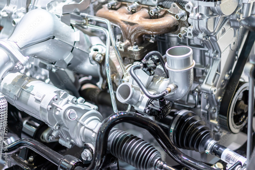 detail of engine in car detail of engine in car