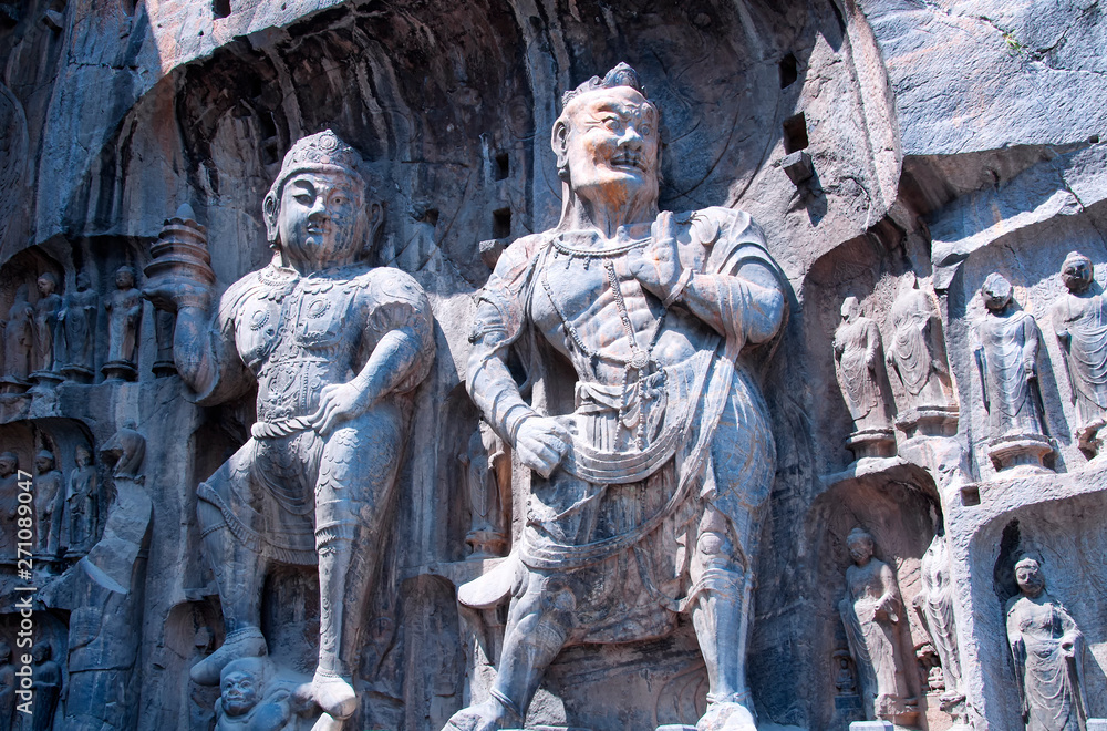 Bodhisattvas within Fengxiansi Cave Longmen Grottoes Bodhisattvas within Fengxiansi Cave Longmen Grottoes