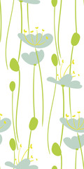 Deken met foto Bloemenmotief patronen vector stylized modern seamless floral pattern scandinavian  © CharlieNati