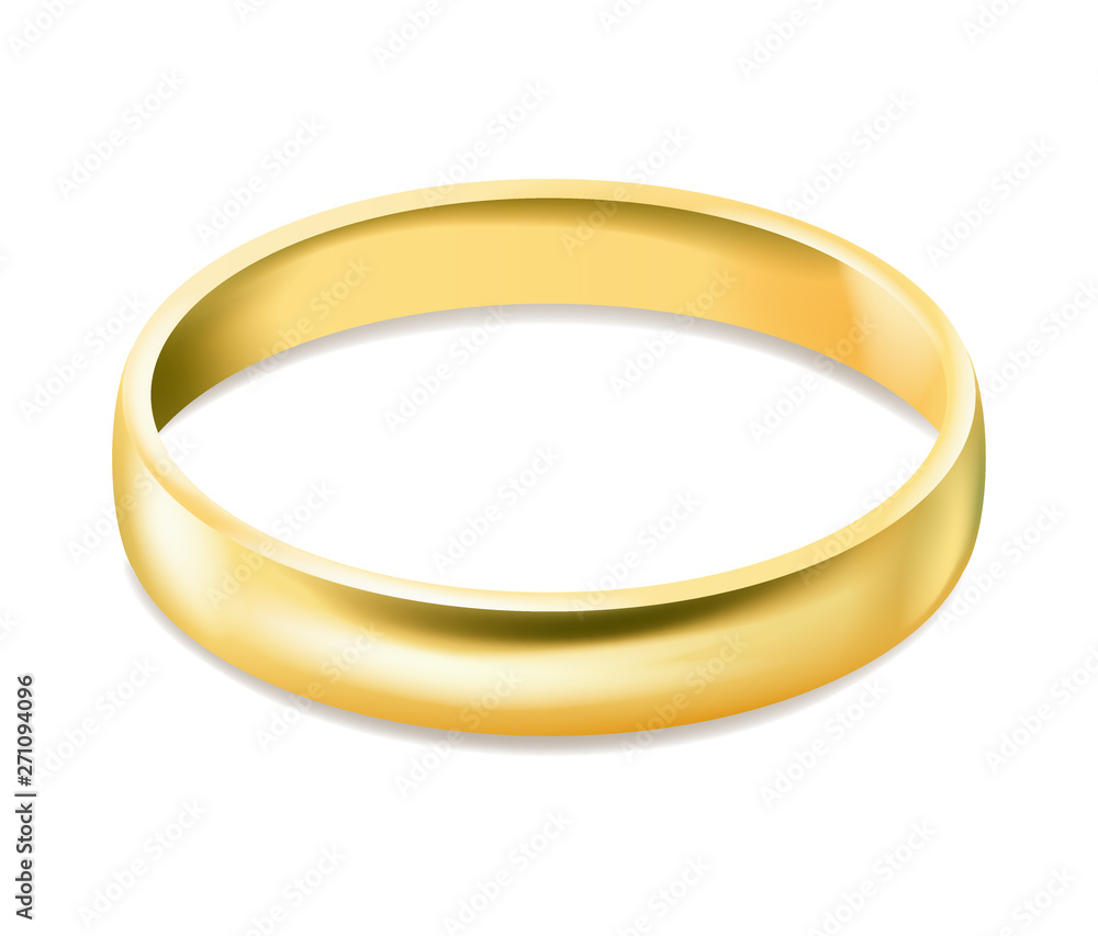 Gold engagement ring isolated on white background Gold engagement ring isolated on white background