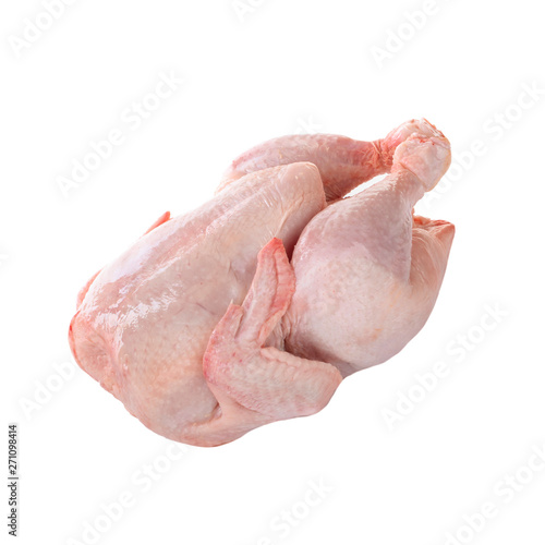raw fresh chicken isolated on white