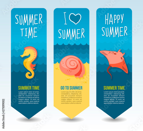 Travel and vacation vector banners