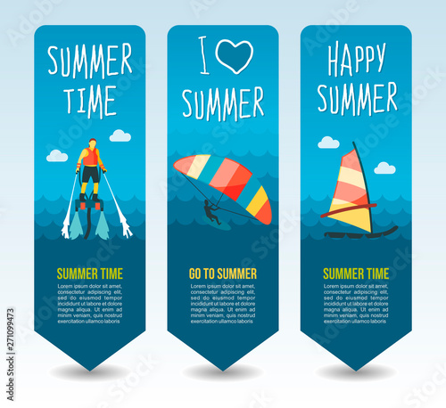 Travel and vacation vector banners