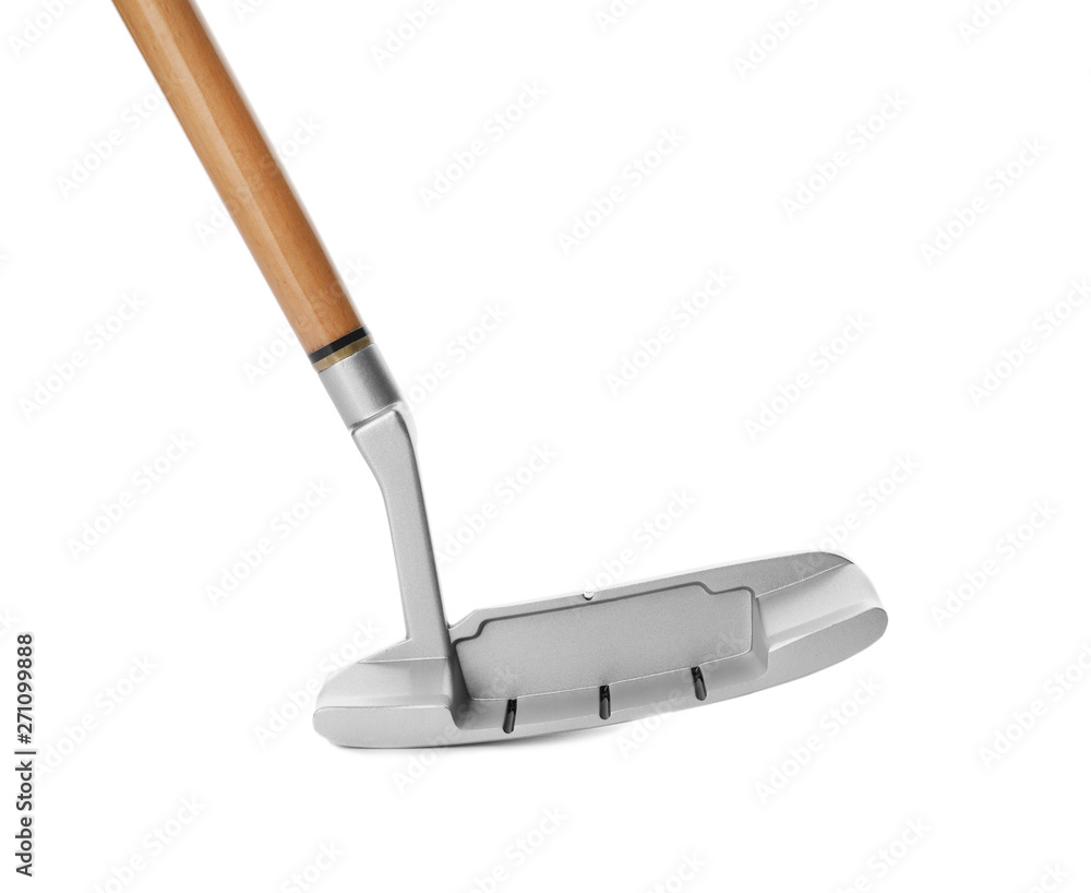Golf club on white background. Sport equipment Golf club on white background. Sport equipment