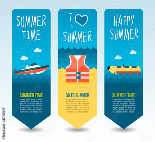 Travel and vacation vector banners