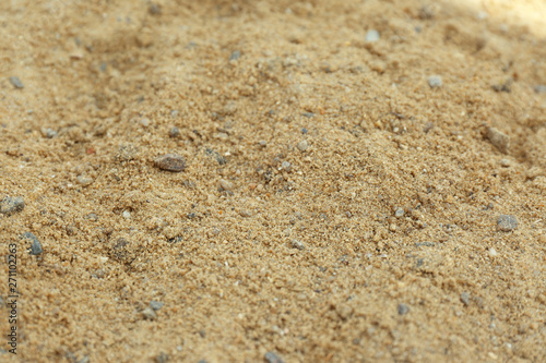 Textured sandy soil surface as background, closeup