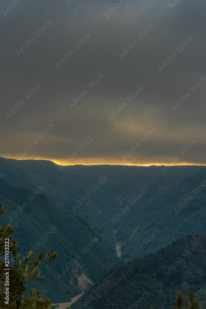 Naklejka premium panoramic view of the islands and volcano Sicily