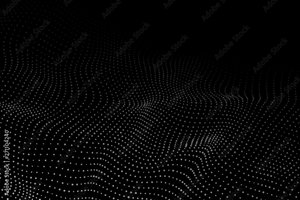 Wave 3d. Wave of particles. Futuristic point wave. Design for poster. Technology vector background. Vector illustration. Wave 3d. Wave of particles. Futuristic point wave. Design for poster. Technology vector background. Vector illustration.