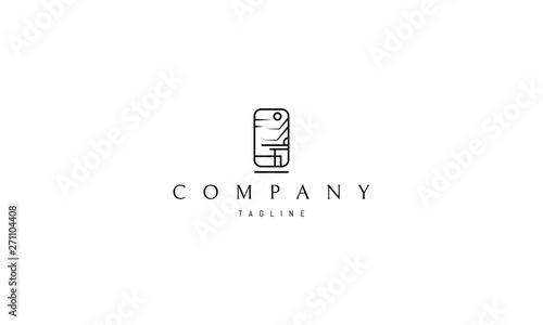 Asian house abstract black vector logo design