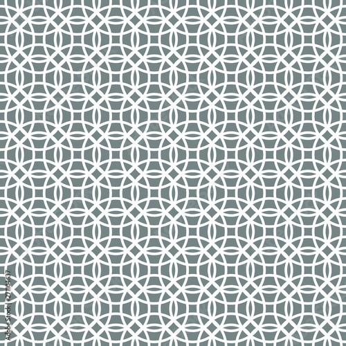 seamless geometric background of intersecting circles white on grey background