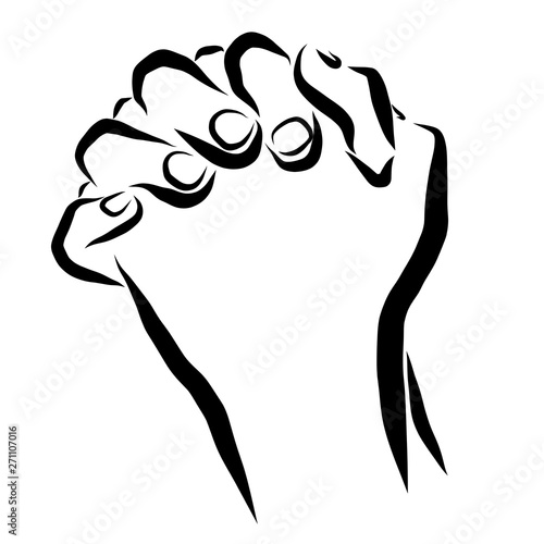 the hands of a man praying to God
