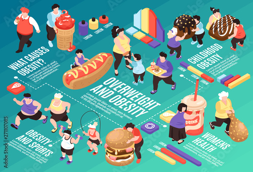 Obesity Risks Isometric Flowchart