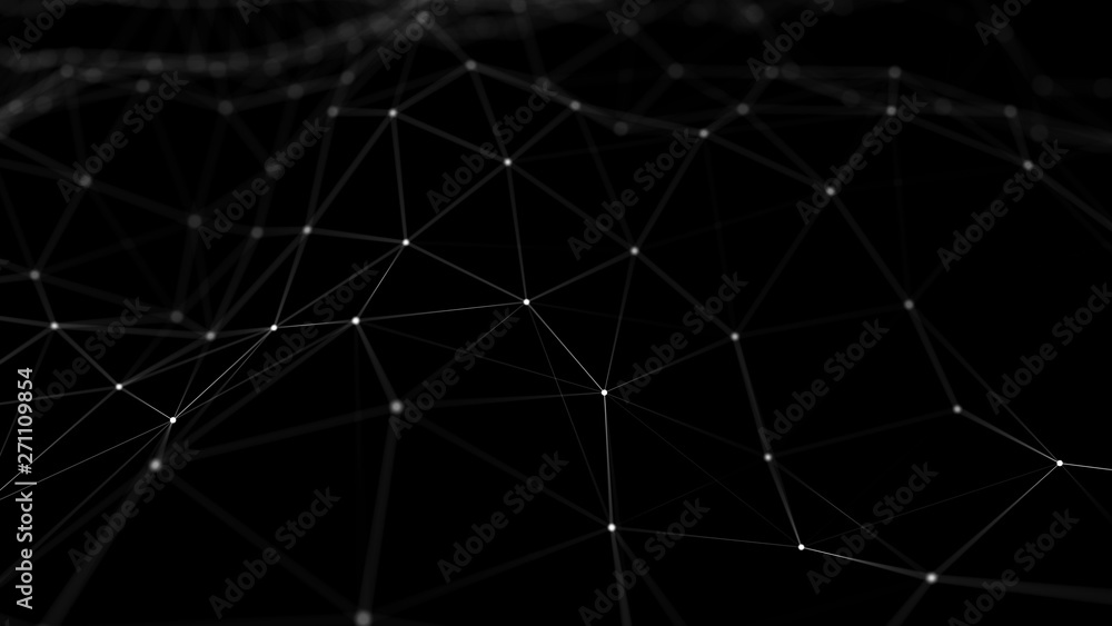 Wave 3d. 3D black abstract background. Abstract background with a dynamic wave. Big data visualization. 3d rendering. Wave 3d. 3D black abstract background. Abstract background with a dynamic wave. Big data visualization. 3d rendering.