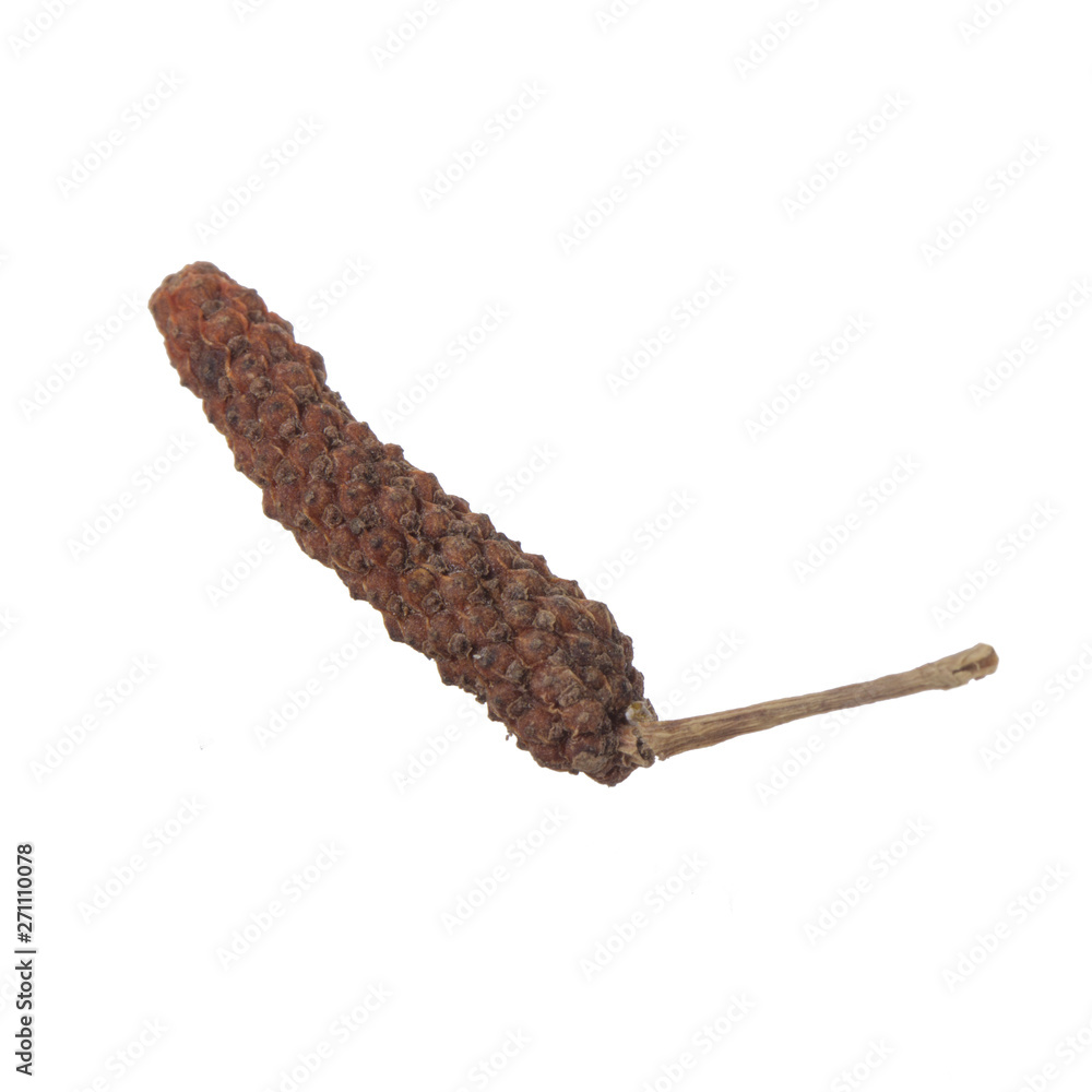 long pepper (pipli) isolated on white long pepper (pipli) isolated on white