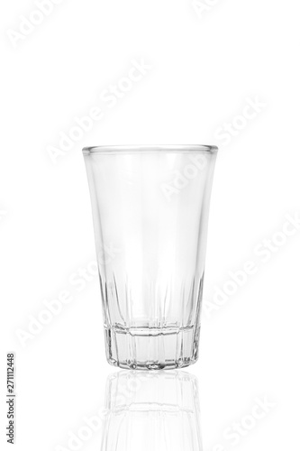 One empty glass isolated on white with clipping path