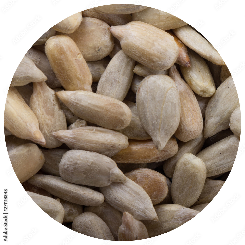 Obraz premium shelled seeds of sunflower background