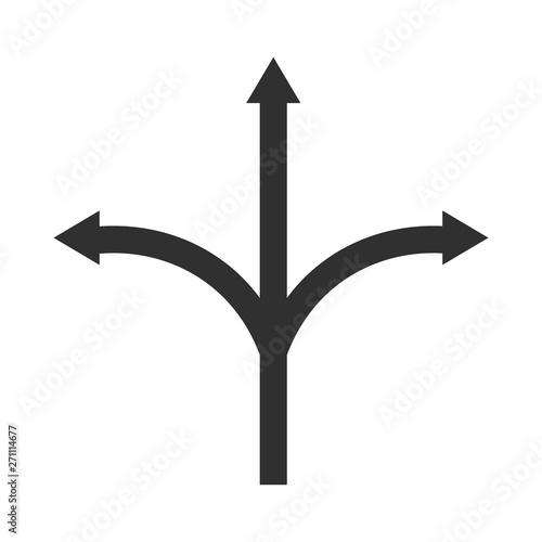 Tripple arrow isolated on white background. Vector illustration. Eps 10.