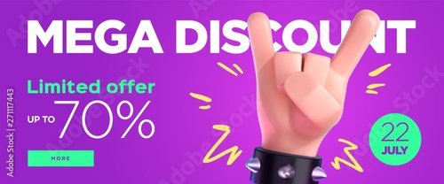 Sale vector banner template - limited offer.