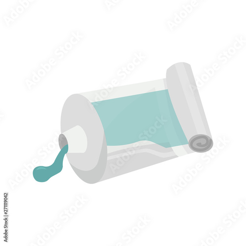 used tube of toothpaste. garbage. Isolated vector illustration