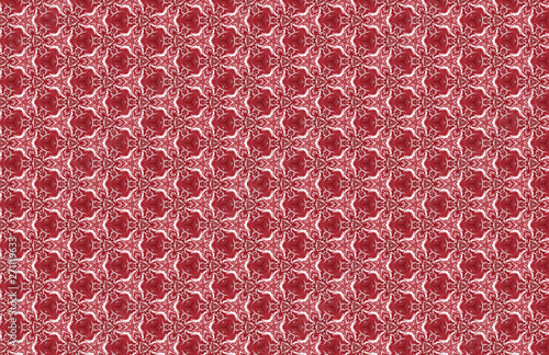 Fancy Red White Abstract Pattern Design