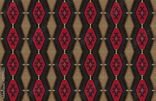 Red Black Brown Abstract Large Pattern Design