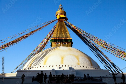 Boudhanath stupa, Kathmandu city, buddhism in Nepal photo