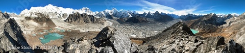 Mount Cho Oyu, Nepal himalayas mountains panorama photo