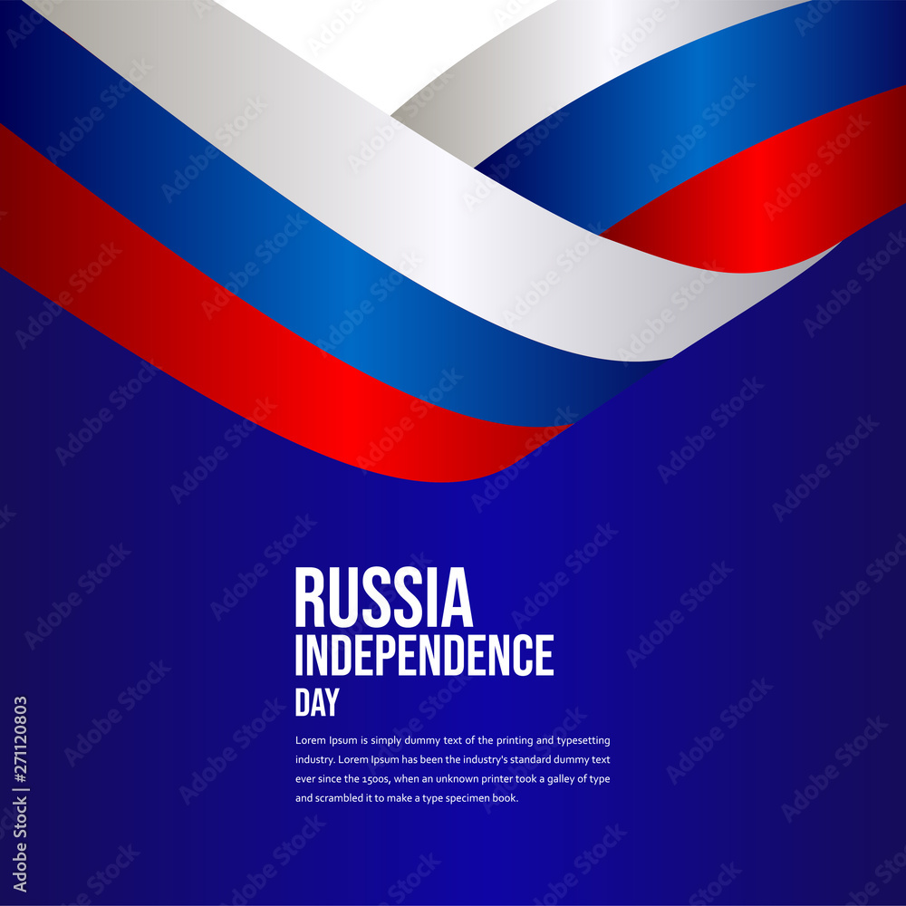Happy Russia Independence Day Celebration Vector Template Design Illustration Happy Russia Independence Day Celebration Vector Template Design Illustration